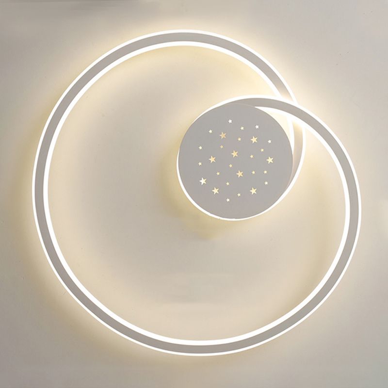 Line Shape LED-plafondlamp Modern ijzer 2-lichts inbouw voor slaapkamer