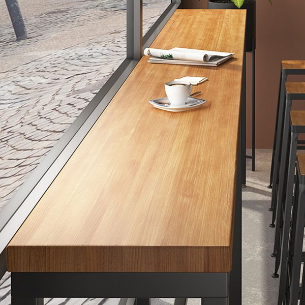 Solid Wood Pub Table Bar Height Industrial Rectangle Bar Table for Indoor Use