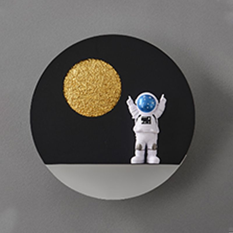 GEOMETRIC HADE SCONCE SCONCE STYE METAL METAL 1 SCONCI LIGHT, SAPI con decorazione