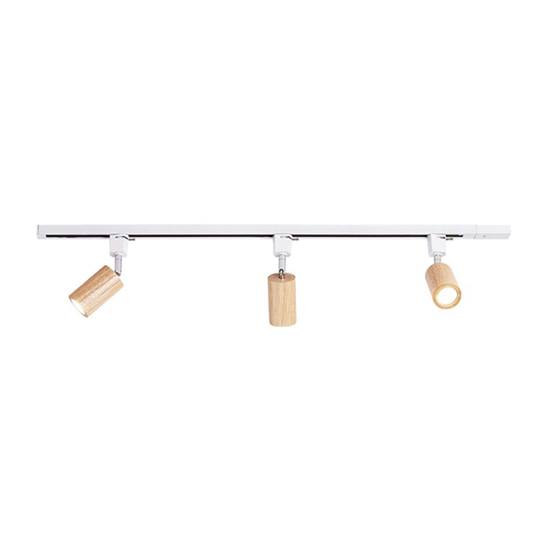 Lineare Deckenlampe Neues modernes Stil White Wood Flush Mount mit 3 Scheinwerfern