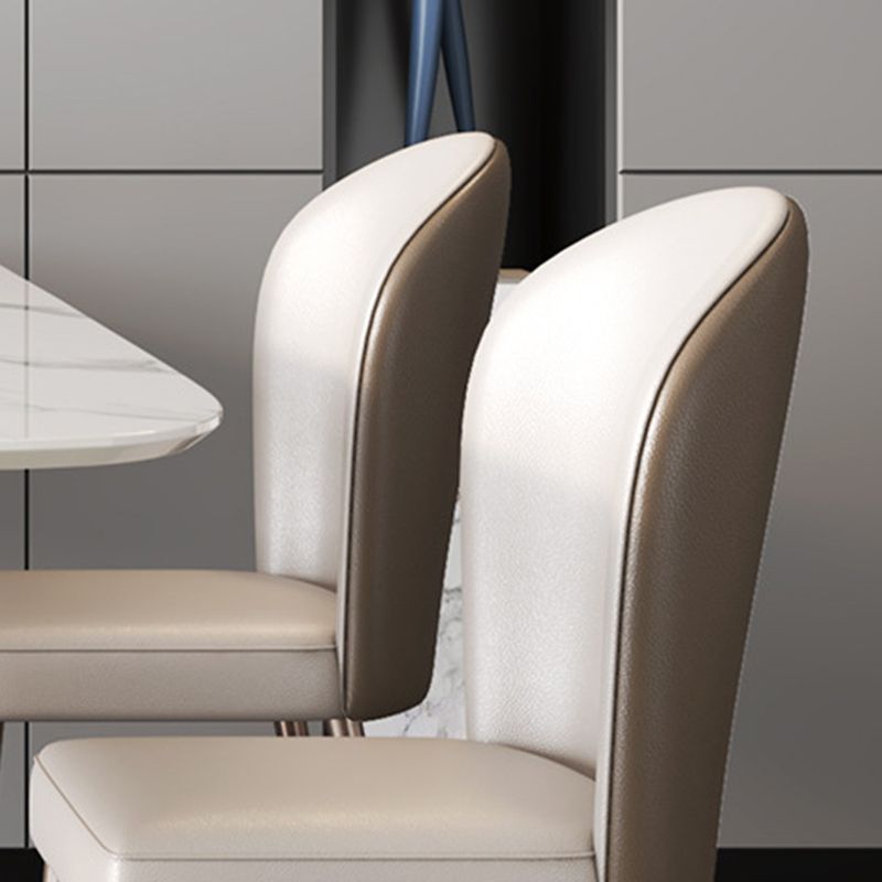 Glam Upholstered Parsons Dining Chairs Dining Room Armless Chair