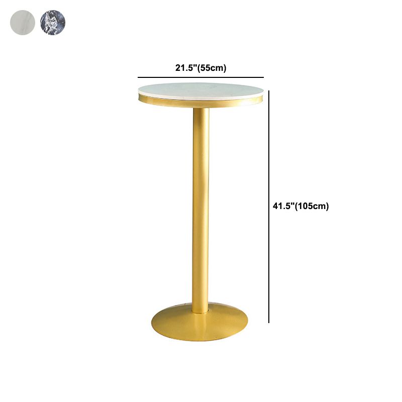 Glam Style Pub Table Round Bar Height Bar Table for Indoor Use