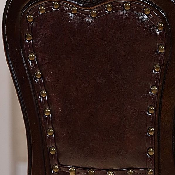 Victoria Style Rubberwood Chairs Open Back Side Kitchen Chairs Set