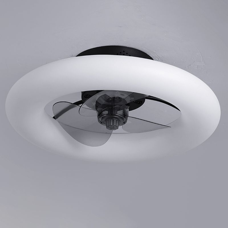 Einfacher stilvoller Donut -förmiger Lüfterlampe Acryl -Esszimmer LED SEMI BUSH Deckenleuchte