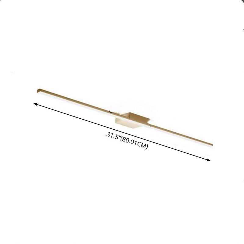 Luces de espejo de tocador lineal LED estilo de tocador de metal moderno para baño
