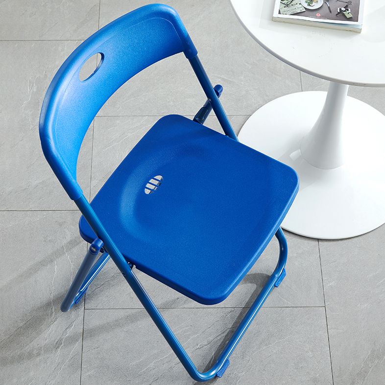 Silla de metal moderna para interiores y exteriores, silla lateral de comedor plegable con respaldo abierto y sin brazos