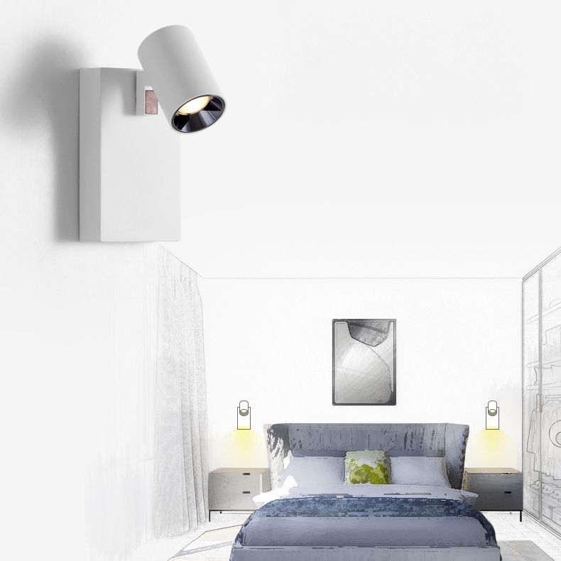 Moderner Stil Verstellbarer Zylinderwandleuchten Beleuchtung Metall 1 Leichte LED -Wandmontagelampen
