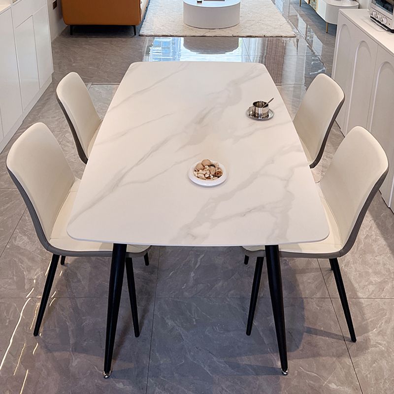 Sintered Stone Dining Table 4 Legs Dining Room Table for Kitchen