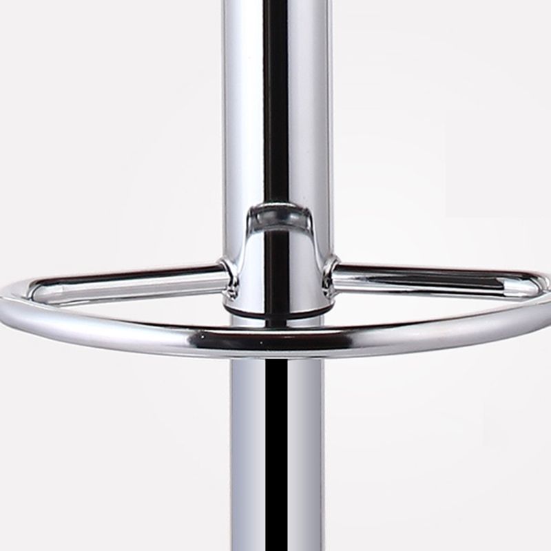 Modern Rotatable Backrest Counter Stool Steel Cashier Bar Stool with Leather Cushion