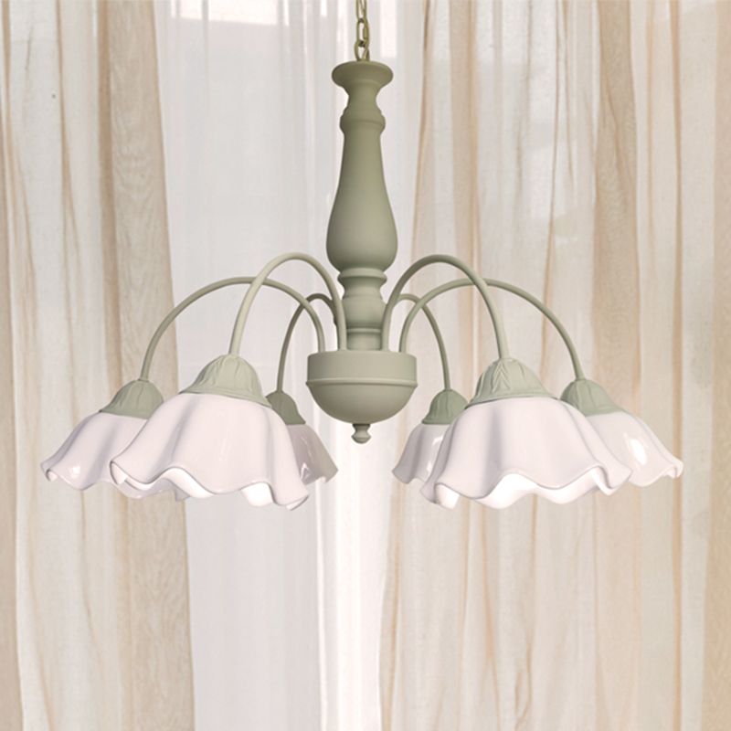 White Glass Hanging Pendant Lights Modern Hanging Lamps for Dining Room