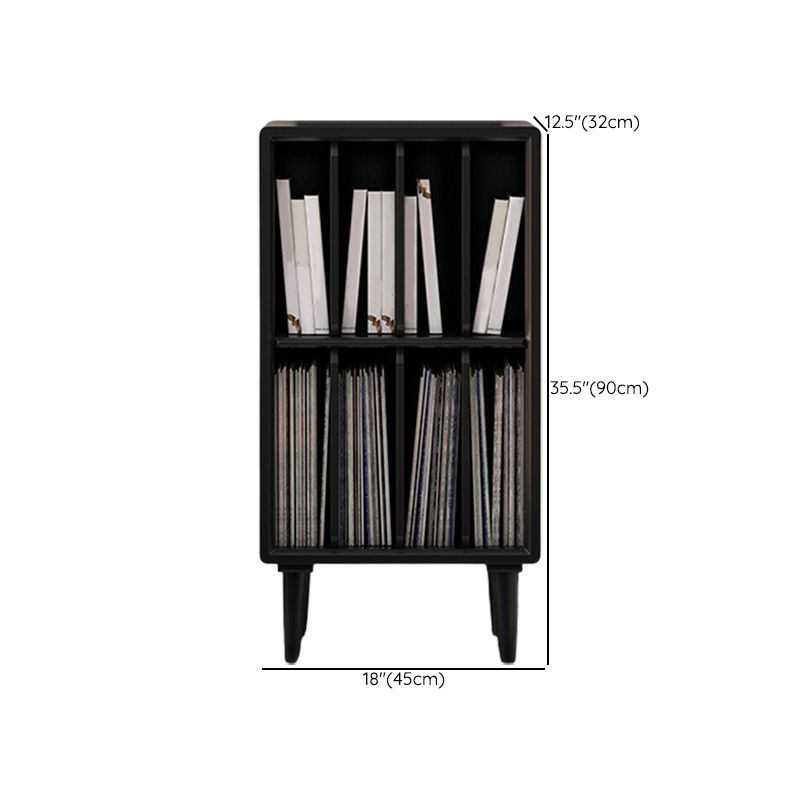 Modern Wooden Bookcase Closed Back Standard Bookshelf with Shelves