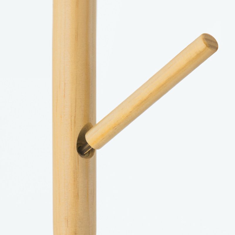 Contemporary Clothes Hanger Solid Wood Coat Rack with Coat Hooks