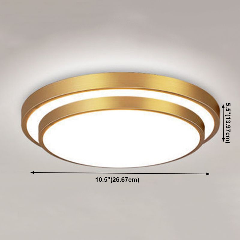 Moderne eenvoudige LED-plafondlamp aluminium ronde inbouwmontage voor gang