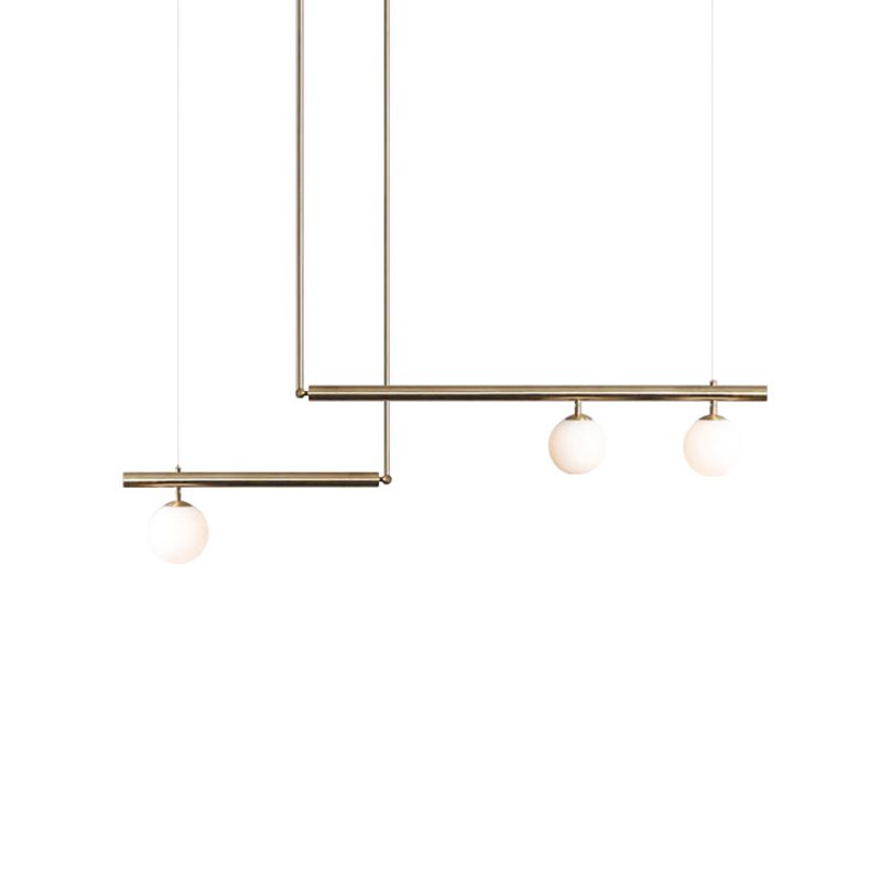 Metal Kitchen Island Lighting Industrial Glass Shaded Ceiling Light for Room