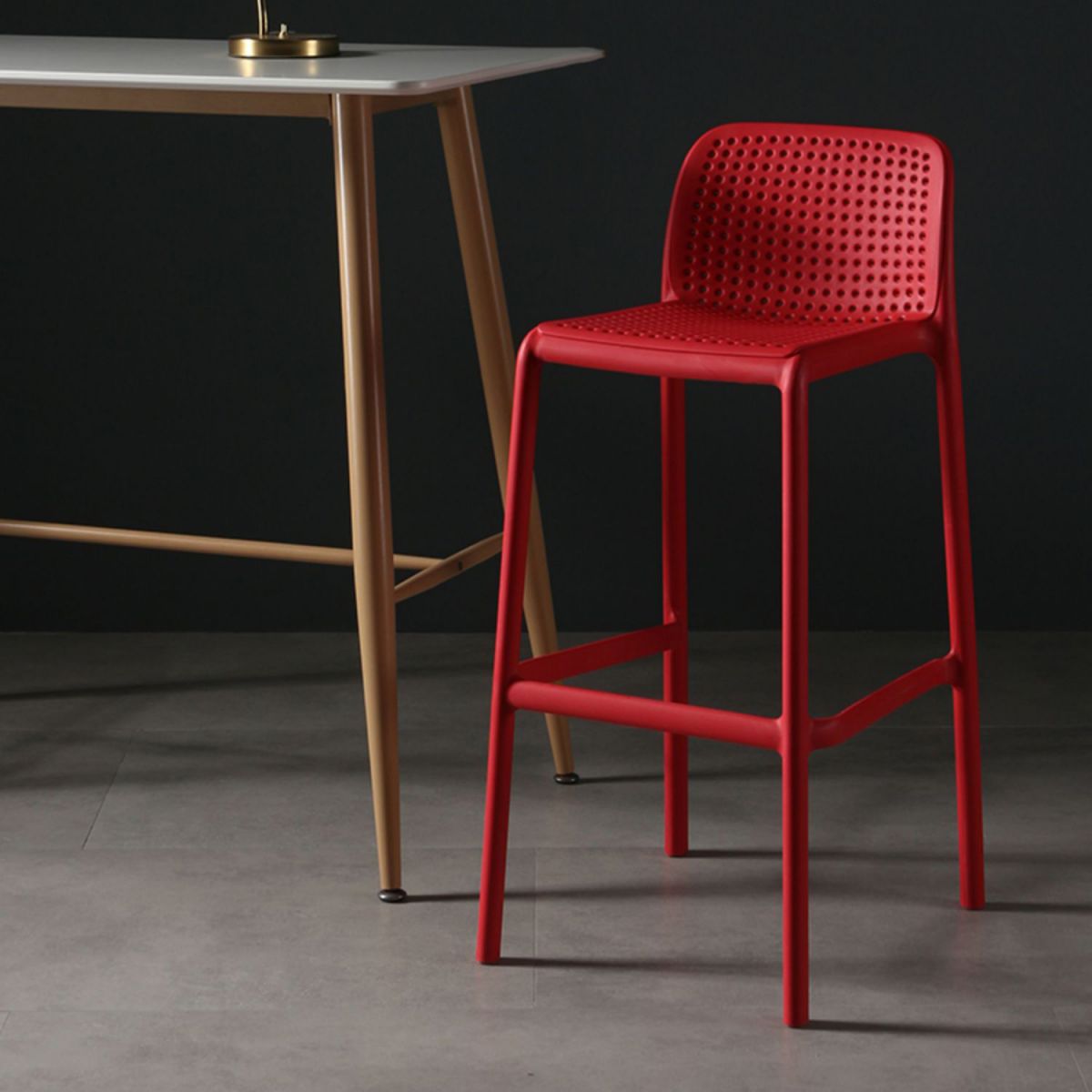 Taburete de comedor de cocina de plástico escandinavo