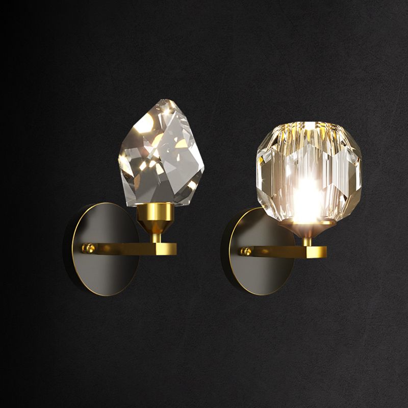 Lámpara de pared de la sala de estar de la sala del aplastador de cristal posmoderna