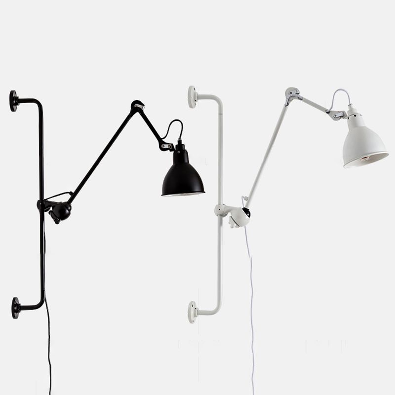 Modern Metal Wall Sconce Linear Shape Reading Wall Light with Aluminum Shade for Bedroom