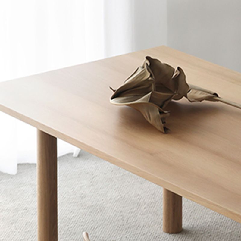 Medieval Modern Solid Wood Table Rectangular Wood Table with 4 Legs