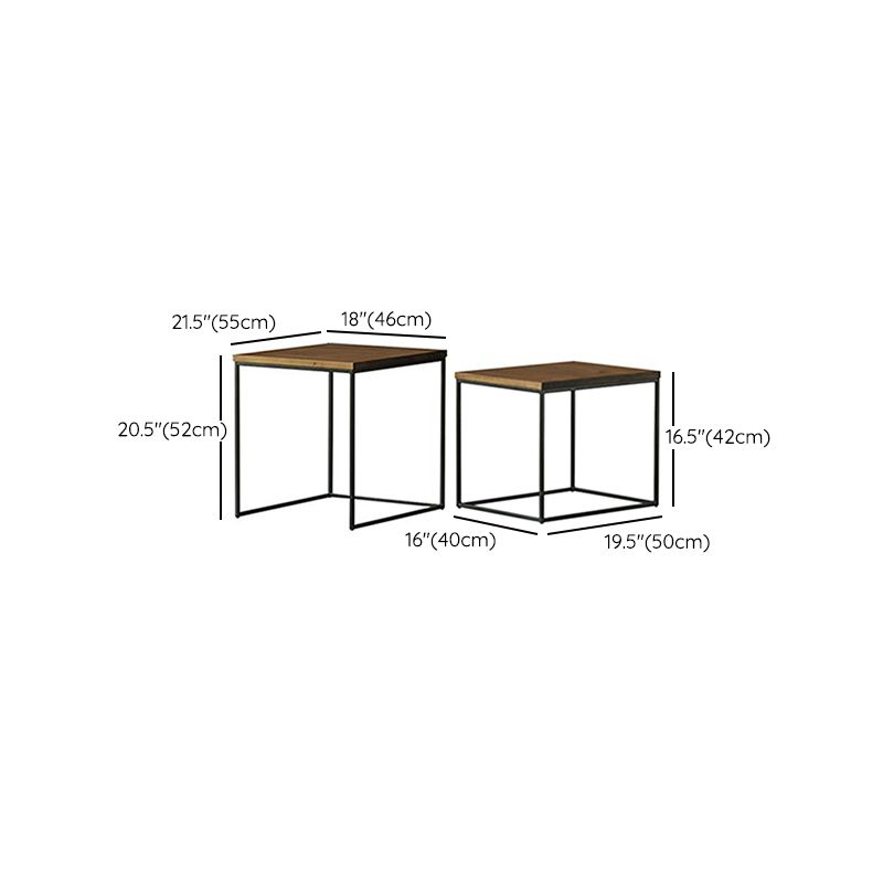 Industrial Cocktail Table Rectangle Solid Wood Coffee Cocktail Table