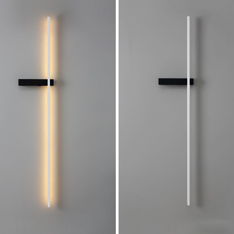 Iluminación de pared lineal moderna 1 luz de pared de luz con sombra acrílica
