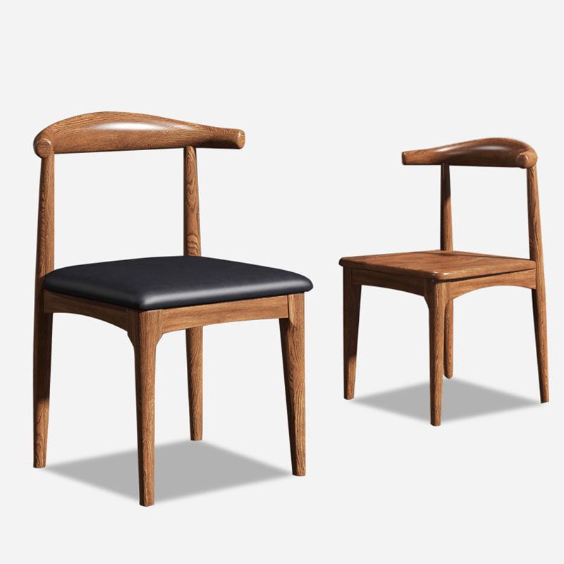 Silla lateral con respaldo abierto de diseño industrial para cocina, silla lateral de comedor de madera
