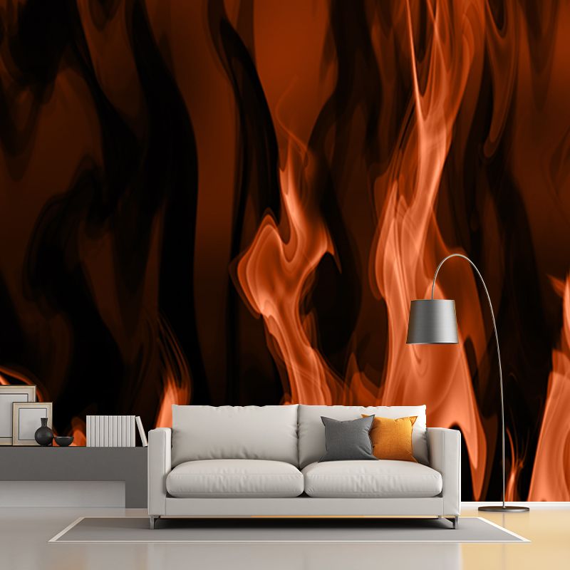 Modern Style Photography Mural Wallpaper Flame Indoor Wall Mural