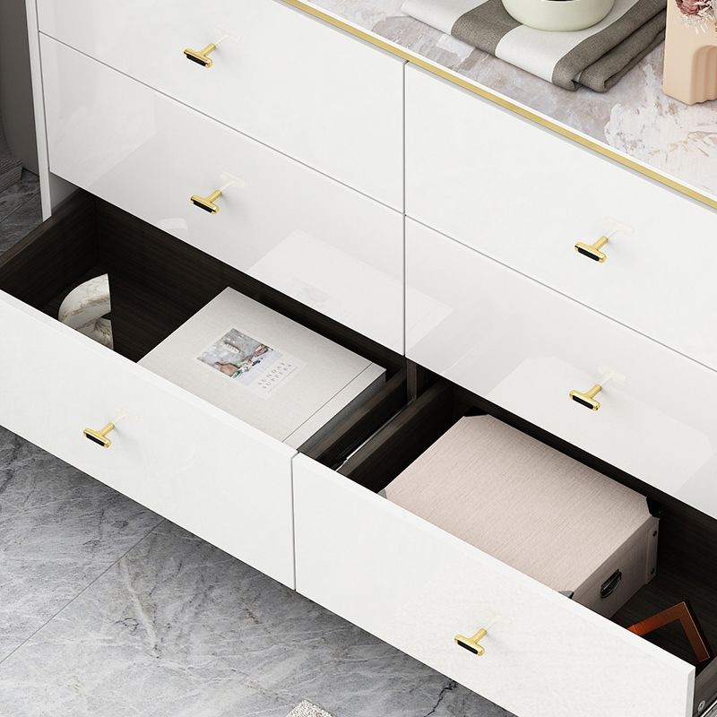 11.7-inch Width Glam Storage Chest Stone Storage Chest Dresser with 3/6 Drawers