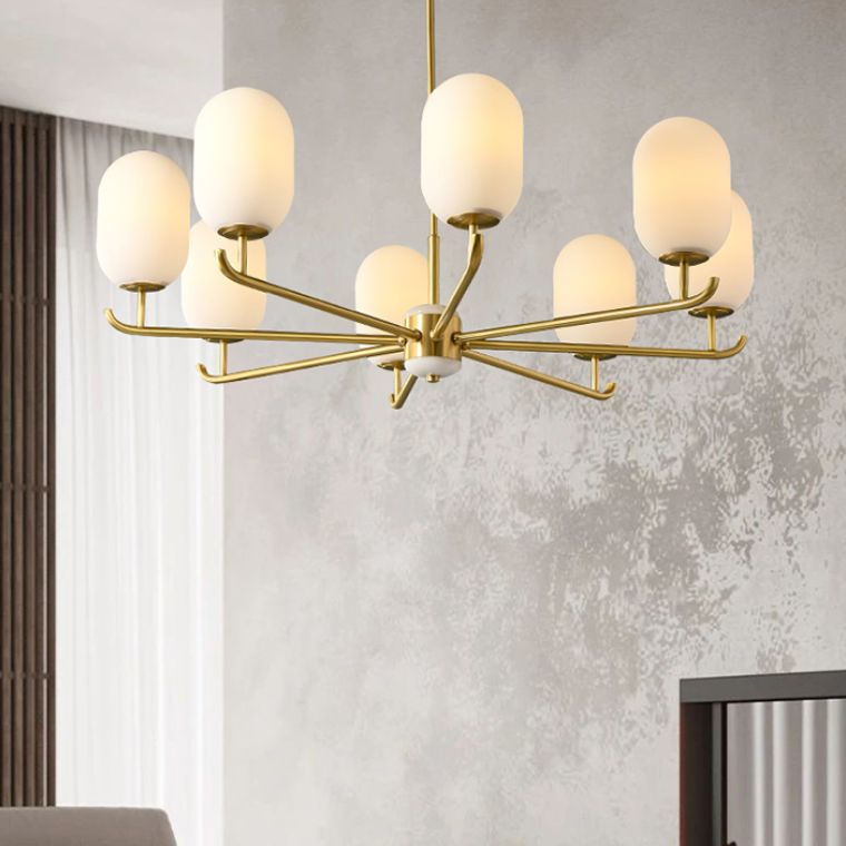 Bronze Chandelier Light Fixtures Sputnik Modern Ceiling Light Fixture for Living Room
