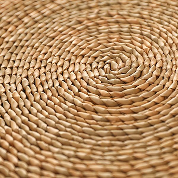 Traditional Poof Tribal Pattern Cylinder Shape Rattan Tear Resistant Pouf