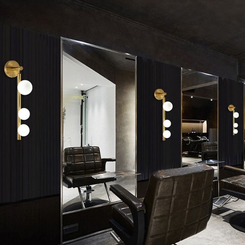 Modern Globe Wall Lamp Glass Multiple-Light Sconce for Bedroom