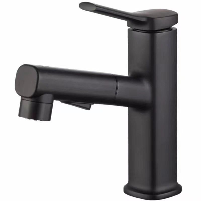 Modern Sink Faucet Pure Color Low Arc Metal Bathroom Sink Faucet