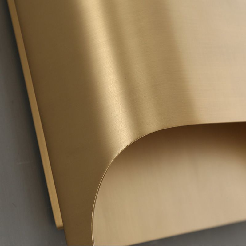 Rectangular Brass Sconces Wall Lights Modern Style 1-Light Wall Sconce Light Fixtures