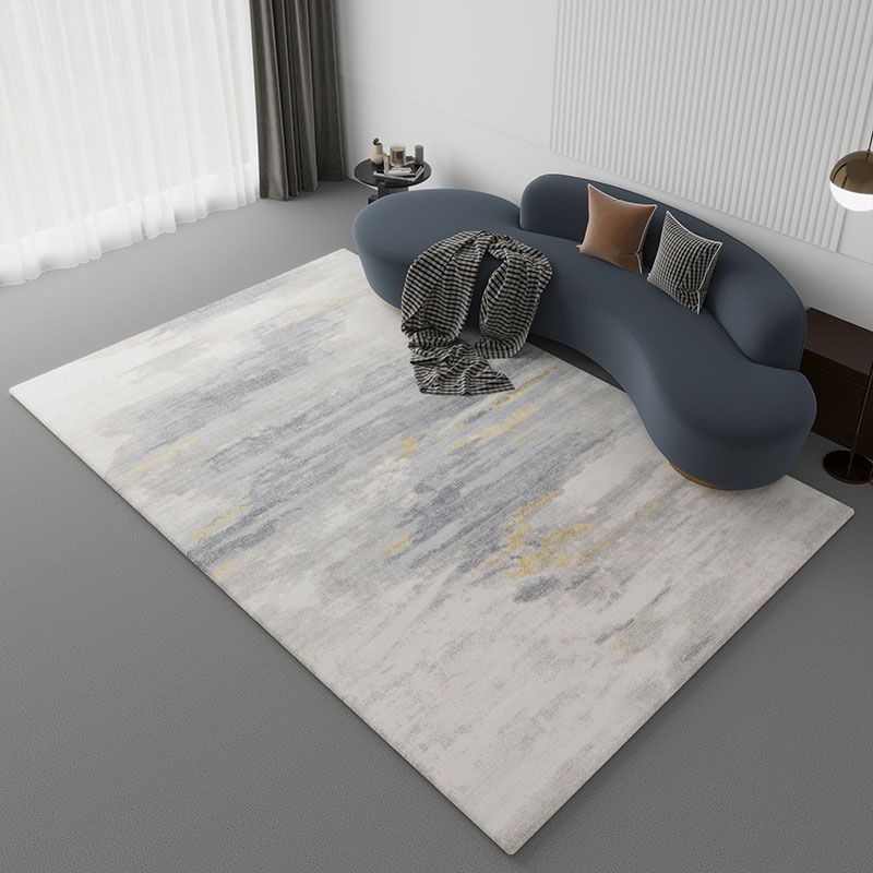 Tapis d'intérieur moderne de couleur Mélange Polyester Encre Bloolage Tapis de support sans glissement pour décoration domestique