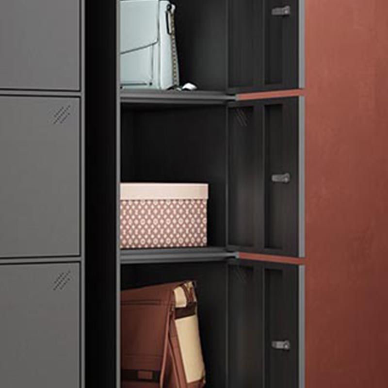 Black Metal Wardrobe Cabinet Contemporary Hinged Wardrobe Armoire