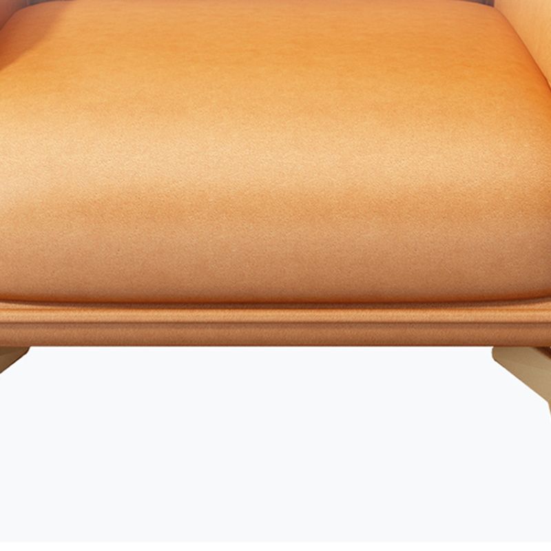 Glam Style Pu Leather Wingback Chair Pillow Back Flared Arm Chair