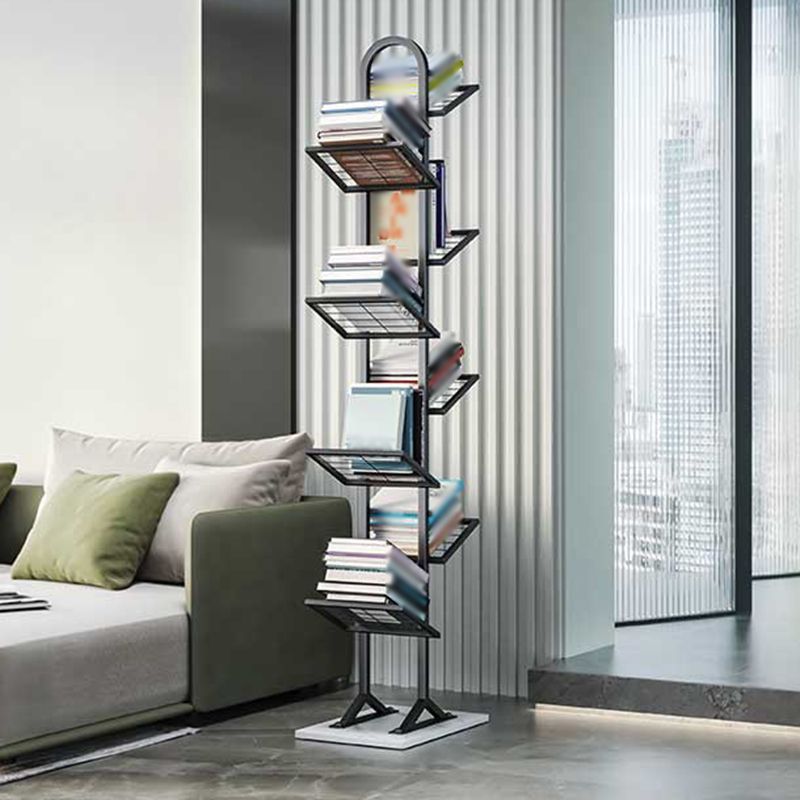 Modern Style Metal Bookshelf Etagere Shelf Bookcase for Home