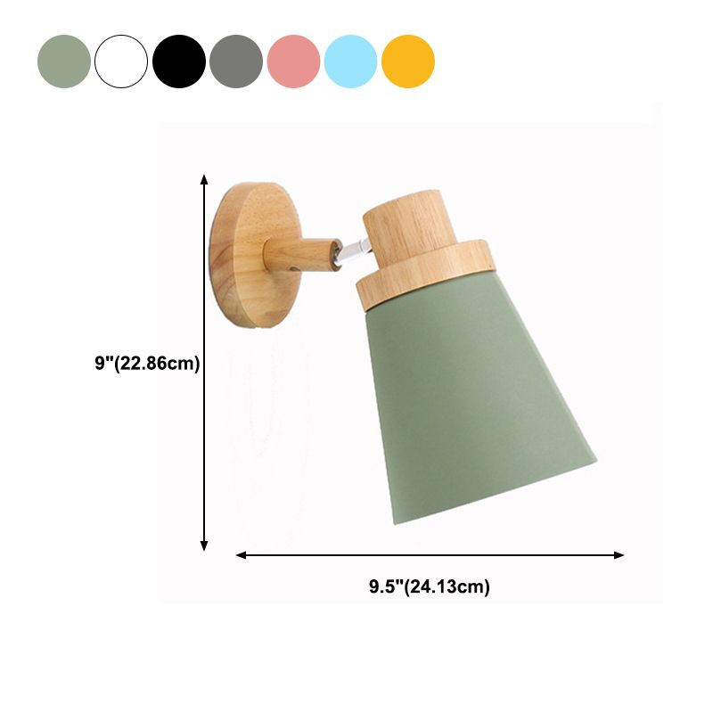 Modern Style Geometric Wall Sconces Wood 1 Light Wall Mount Light Fixture