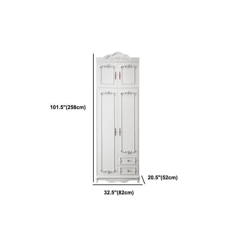 Bedroom Hinged Door Storage Cabinet Manufactured Wood French Country Cabinet with Drawers