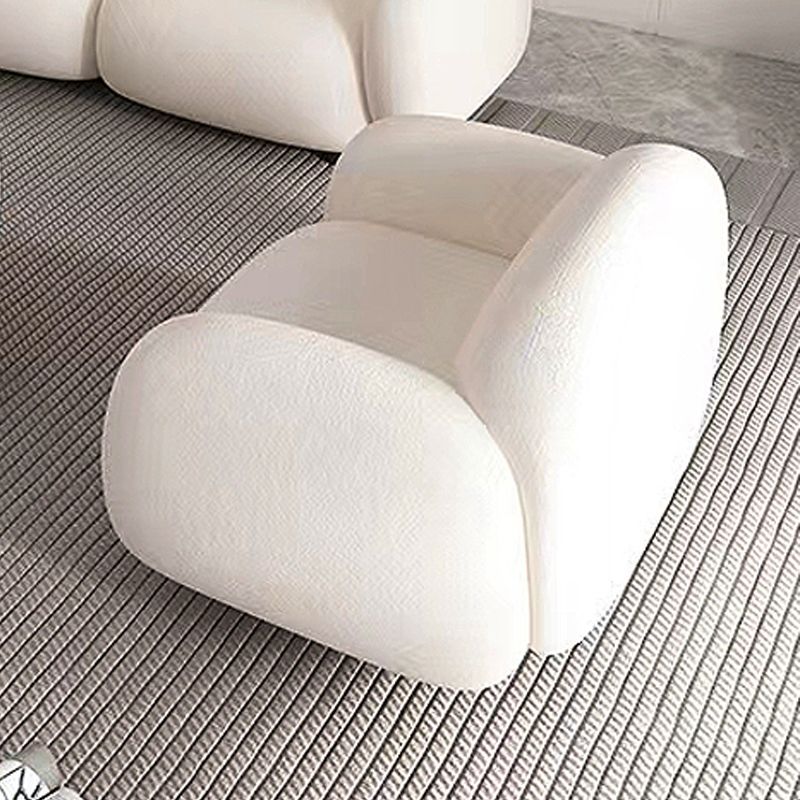 Contemporary Solid Color Velvet Sofa 33.46" Wide Square Arm Sofa
