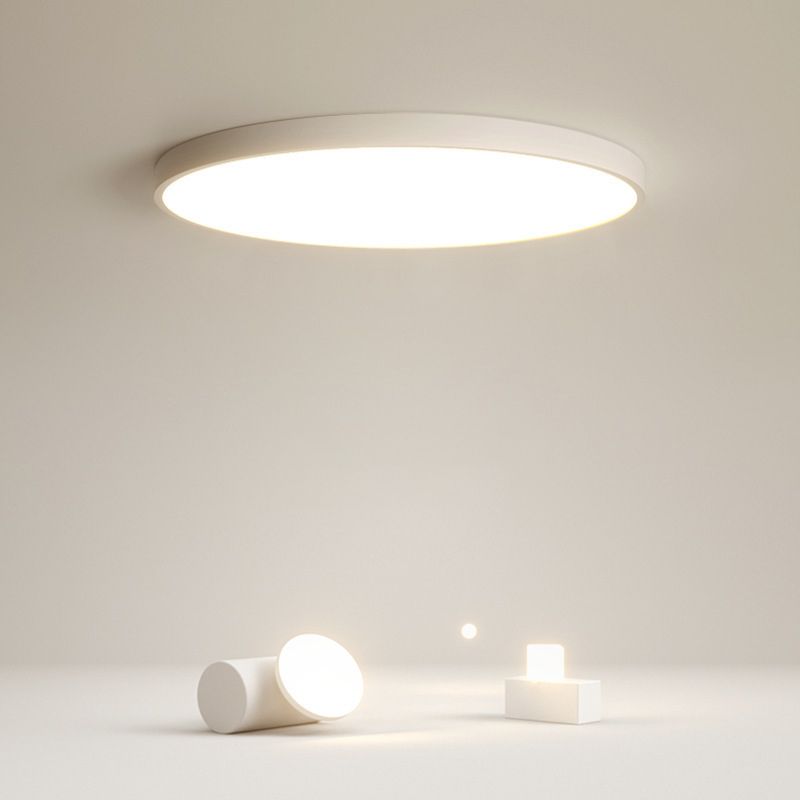 Single White Modernism Flush Mount Lighting LED Round Ceiling Light for Foyer