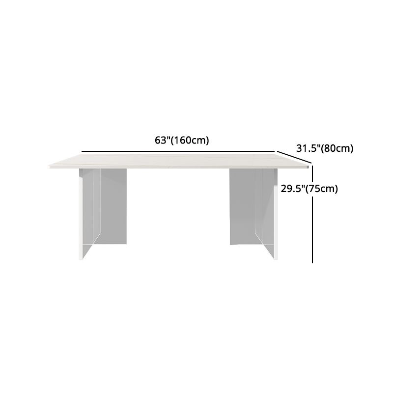 Modern Rectangle Dining Table Set 1/2/5/7 Pieces Dining Set for Home Use