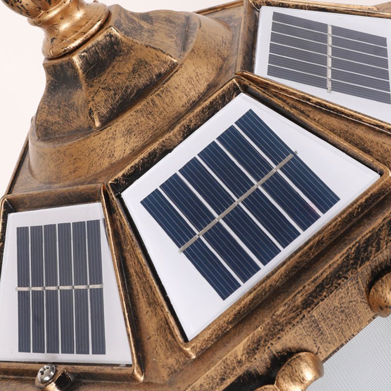 Nordic Style Aluminum Outdoor Light Solar Energy Pillar Lamp for Outdoor