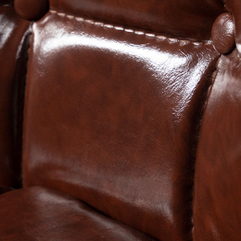 Scandinavian Metal Stool Adjustable Low Back Faux Leather Upholstered Counter Stool