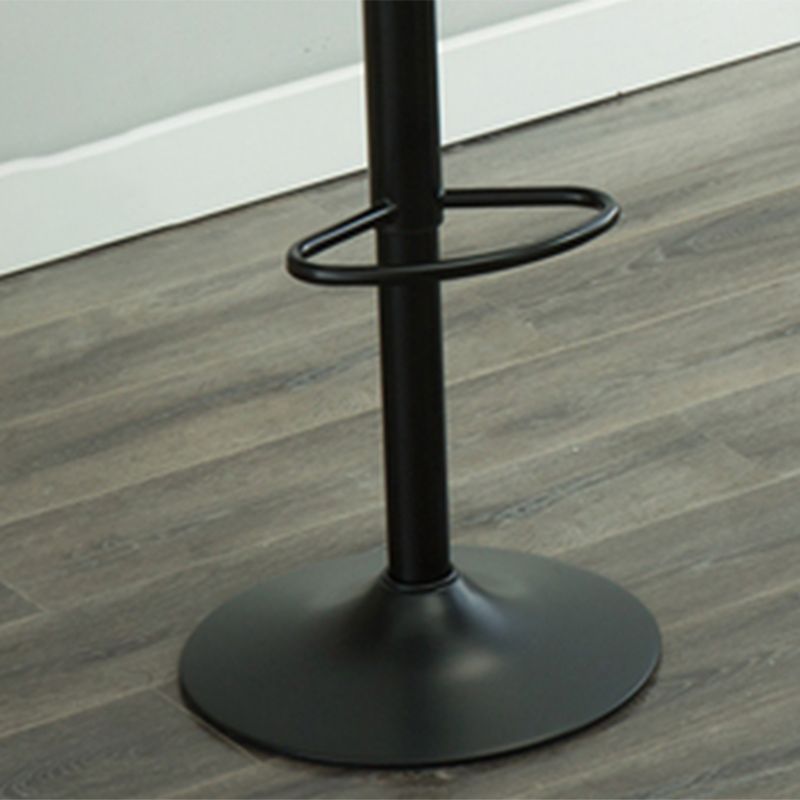 Industrial Backrest Chair with Metal Base Adjustable High Chair for Bistro Bar