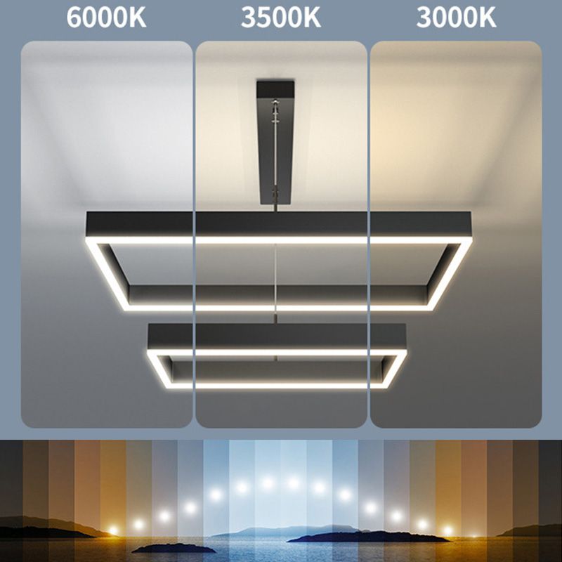 Simplicité postmoderne Sanared Chandelier Pendant Light Light Acrylique Suspension Pendante Pendre pour le salon