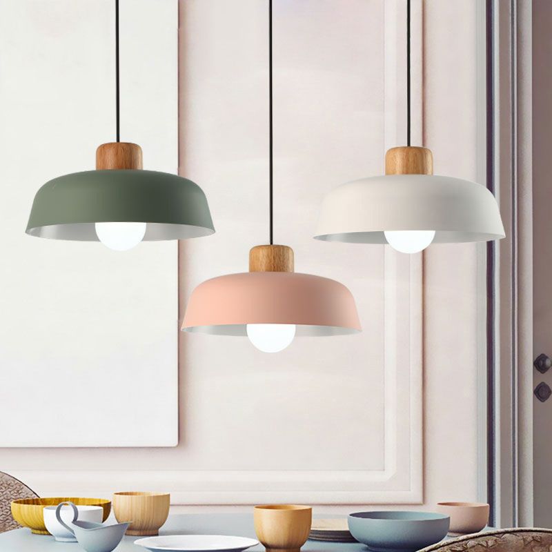 Macaroon Dome Pendant Light Down Light Metal Ceiling Pendant Light for Kitchen