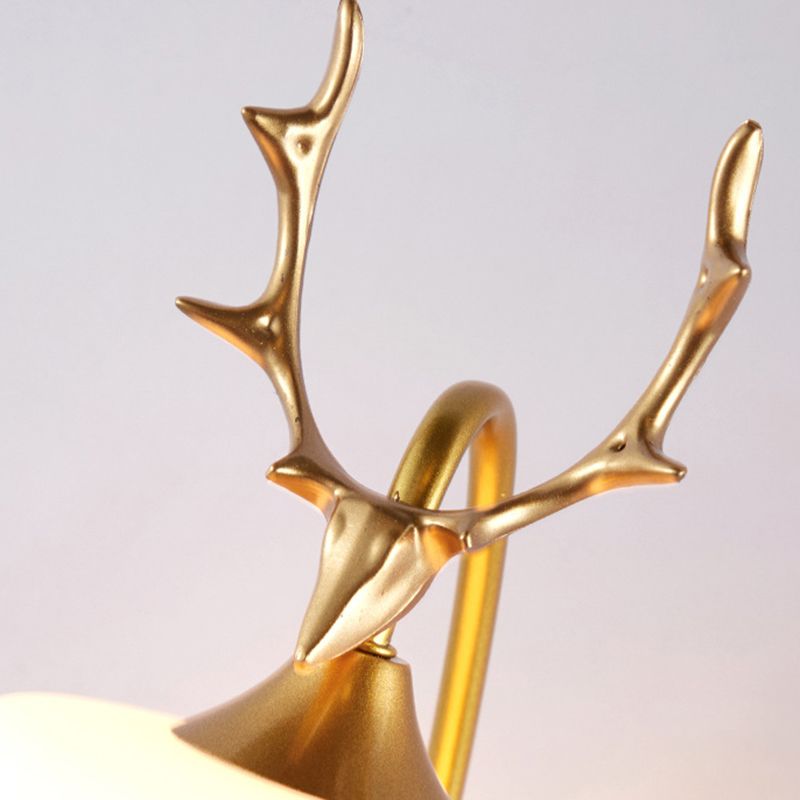 Modern Vanity Lighting Antlers Wall Light Fixture with Glass for Bathroom