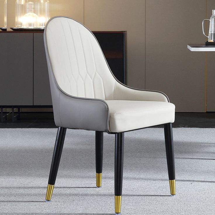 Solid Wood Modern Home Dining Chair Matte Finish Parsons Side Chair