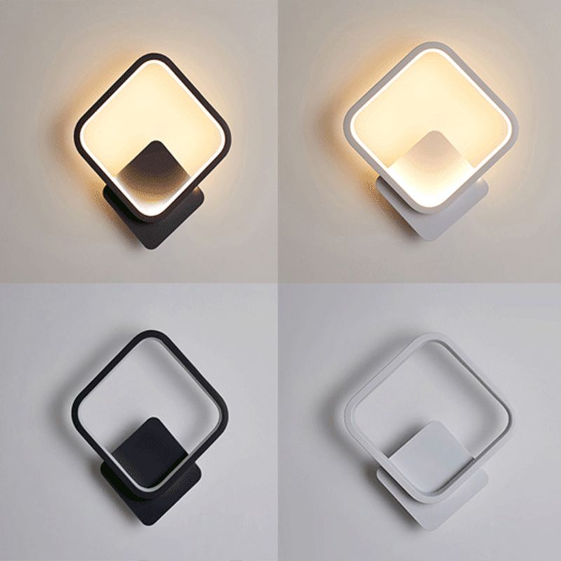 Geometric Bedroom Wall Sconce Lighting Metal LED Contemporary Wall Mount Light Fixture