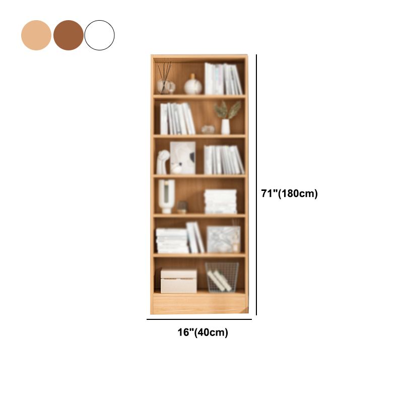 Contemporary Style Bookshelf Engineered Wood Closed Back Shelf Bookcase